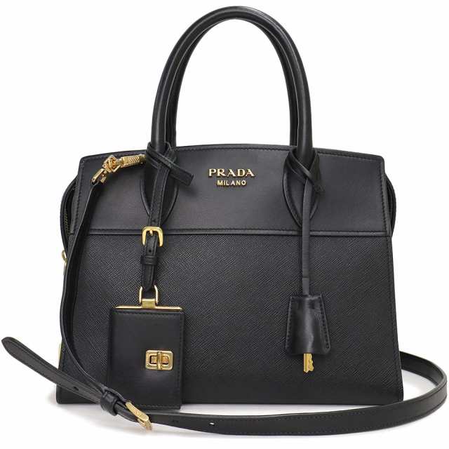 (美品)プラダ PRADA エスプラナード 2way ショルダー ハンドバッグ 斜め掛け SAFFIANO CITY C カーフ サフィアーノ レザー NERO ネロ ブラック 黒 ゴールド金具 1BA045の通販は