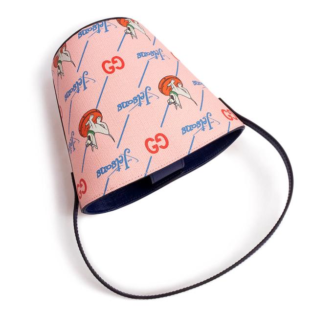 （新品・未使用品）グッチ GUCCI チルドレンズ THE JETSONS 宇宙家族ジェットソン アストロ コラボ プリント バケット ハンドバッグ ドッグ 犬 GGスプリームキャンバス ピンク ネイビー シルバー金具 752356_5
