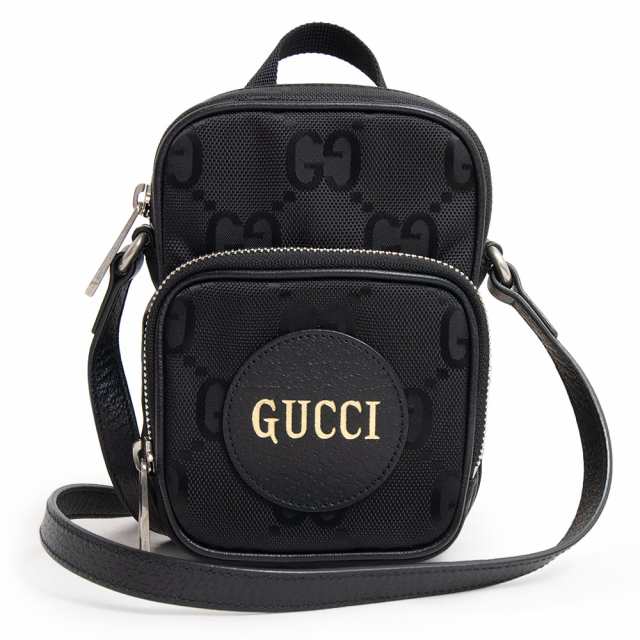 （新品・未使用品）グッチ GUCCI グッチ オフ ザ グリッド ショルダーバッグ クロスボディ 斜め掛け GGナイロン レザー ブラック 黒 アン