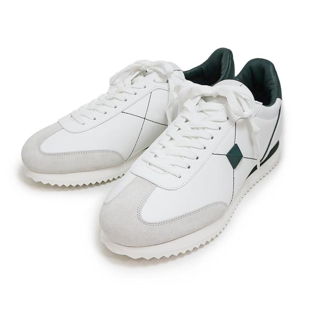 （新品・未使用品）ヴァレンティノ ガラヴァーニ Valentino Garavani ロックスタッズ スタッド アラウンド STUD AROUND ローカット スニーカー 靴 #41 26cm カーフスキン レザー スウェード ホワイト グリーン 白 緑 2Y2S0G51TUF 箱付