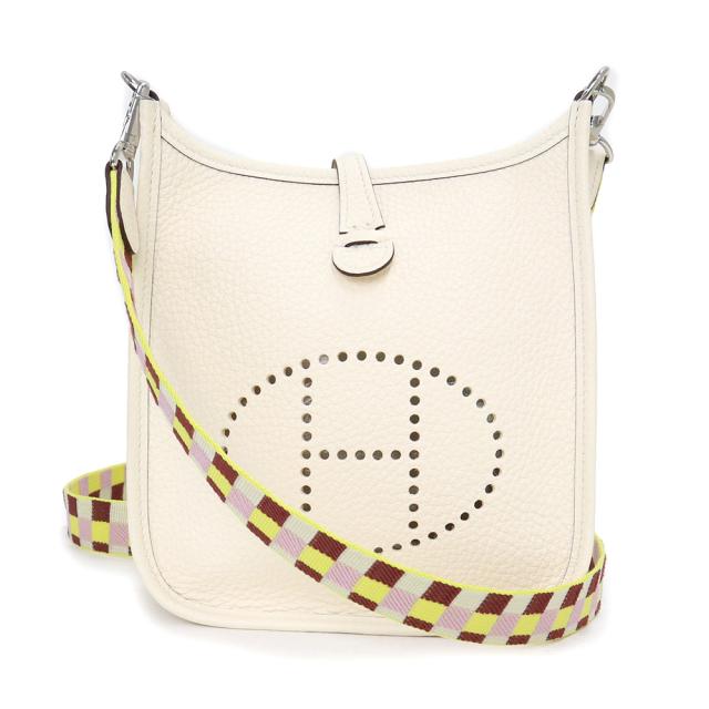 （未使用　展示品）エルメス HERMES エブリン TPM アマゾン 16 マキシカドリーユ ショルダーバッグ 斜め掛け トリヨンクレマンス レザー ナタ ホワイト 白 シルバー金具 U刻印 箱付