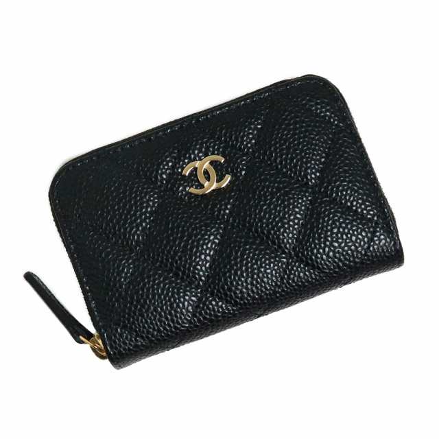 （新品・未使用品）シャネル CHANEL マトラッセ クラシック ジップ コインパース コインケース 小銭入れ 財布 キャビアスキン レザー ブ