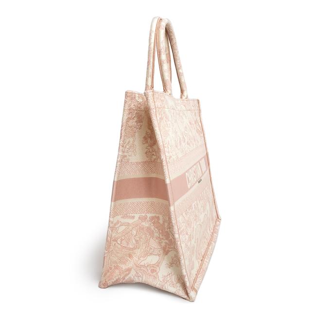 （新品・未使用品）クリスチャンディオール Christian Dior ブックトート ラージ トワル ドゥ ジュイ エンブロイダリー ハンドバッグ コットンキャンバス エクリュ ピンク M1286ZTDT_2