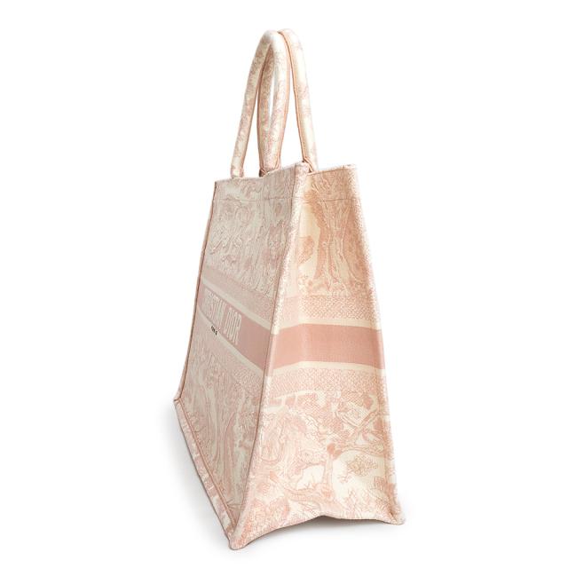 （新品・未使用品）クリスチャンディオール Christian Dior ブックトート ラージ トワル ドゥ ジュイ エンブロイダリー ハンドバッグ コットンキャンバス エクリュ ピンク M1286ZTDT_3