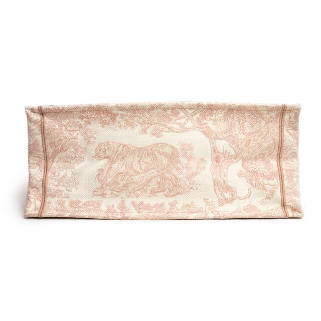 （新品・未使用品）クリスチャンディオール Christian Dior ブックトート ラージ トワル ドゥ ジュイ エンブロイダリー ハンドバッグ コットンキャンバス エクリュ ピンク M1286ZTDT_5