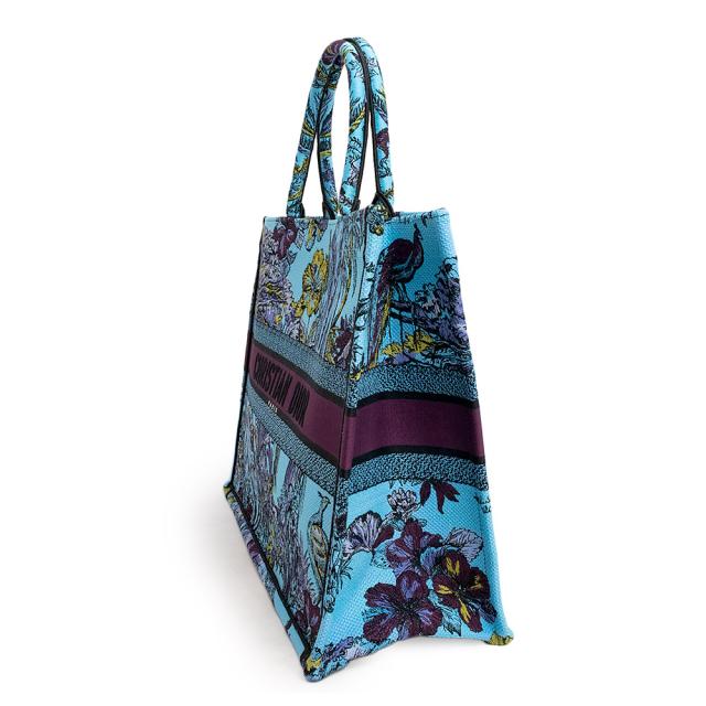 （新品・未使用品）クリスチャンディオール Christian Dior ブックトート ラージ トワル ドゥ ジュイ ヴォヤージュ エンブロイダリー 刺繍 ハンドバッグ コットンキャンバス セレスティアルブルー 青 M1286ZEUP_3