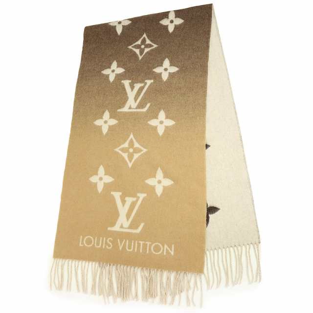 （未使用保管品）ルイ ヴィトン LOUIS VUITTON マフラー レイキャビック グラディエント エシャルプ カシミヤ 100％ ジャイアントモノグ