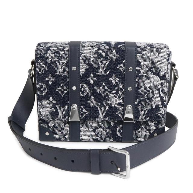 （新品・未使用品）ルイ ヴィトン LOUIS VUITTON ヴァージル アブロー ソフトトランク メッセンジャー PM ショルダーバッグ 斜め掛け モノグラム タペストリー ネイビー 紺 シルバー金具 M57282 箱付の通販は