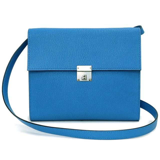 （新品・未使用品）エルメス HERMES クリック 16  2WAY ミニ ショルダーバッグ ウォレット 財布 斜め掛け シェーブルミゾール レザー Blue frida ブルーフリーダ 青 シルバー金具 Y刻印 箱付