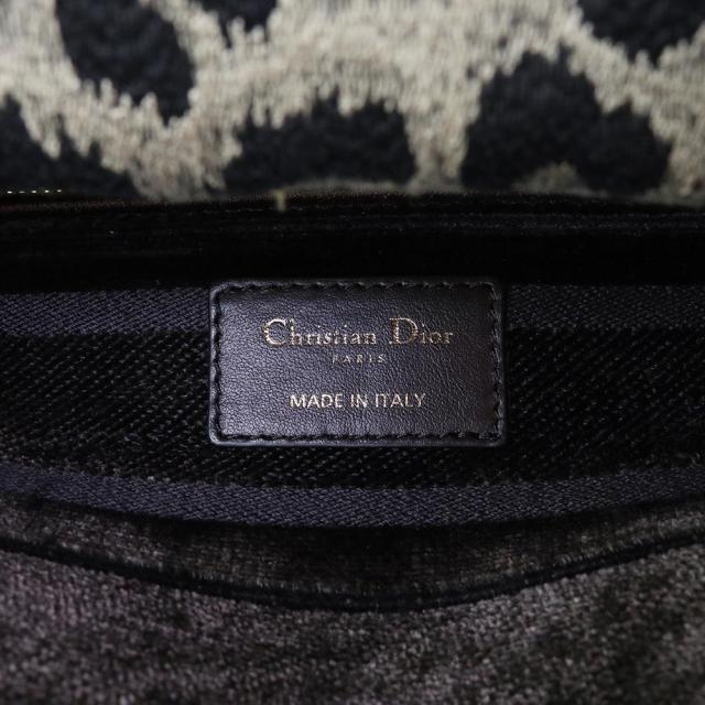 （未使用　展示品）クリスチャン ディオール Christian Dior LADY D LITE レディ ディライト ディーライト ミディアム ショルダー ハンドバッグ 斜め掛け 2WAY ミッツァ レオパード  エンブロイダリー べルベット ベージュ ブラウン レッド イエロー ゴールド金具 M0565OTGT_8