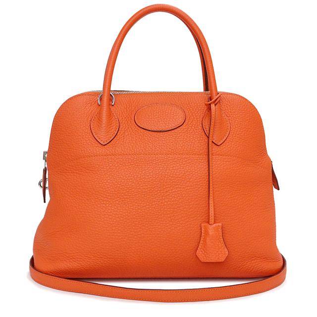 （美品）エルメス HERMES ボリード 31 2way ショルダー ハンドバッグ 斜め掛け トリヨンクレマンス レザー Feu フー オレンジ シルバー金具 □R刻印の通販は