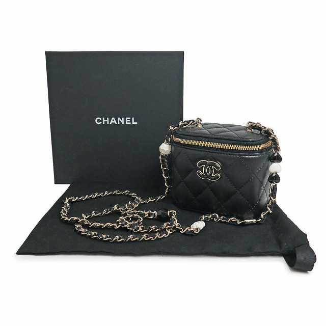 未使用 展示品）シャネル CHANEL チェーン クラッチ ミニバニティ マトラッセ ショルダーバッグ 斜め掛け ラムスキン レザー ブラック 黒  ゴールド金具 AP3230 箱付の通販はau PAY マーケット - ブランドシティ | au PAY マーケット－通販サイト