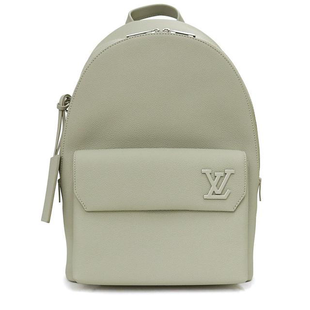 （新品・未使用品）ルイ ヴィトン LOUIS VUITTON テイクオフ バックパック LV アエログラム リュック デイパック カウハイドレザー ライトカーキ シルバー金具 M22503