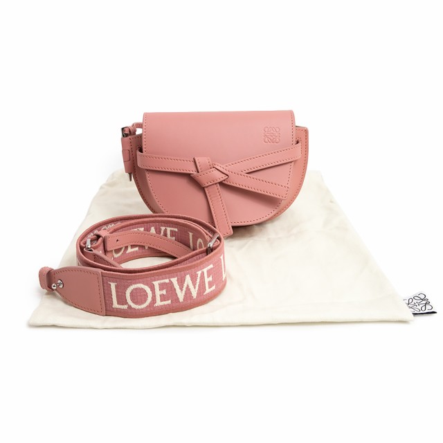 新品・未使用品）ロエベ LOEWE ゲートデュアル バッグ ミニ ショルダーバッグ 斜め掛け ソフトカーフ レザー ジャガード  ピーチブルーの通販はau PAY マーケット - ブランドシティ | au PAY マーケット－通販サイト