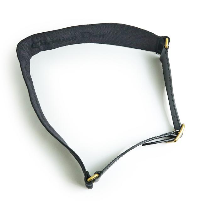 （美品）クリスチャンディオール Christian Dior PARIS エンブロイダリー マキシ ウエスト ベルト #85 65MM カーフスキン レザー キャンバス ブラック 黒 アンティークゴールド金具_2