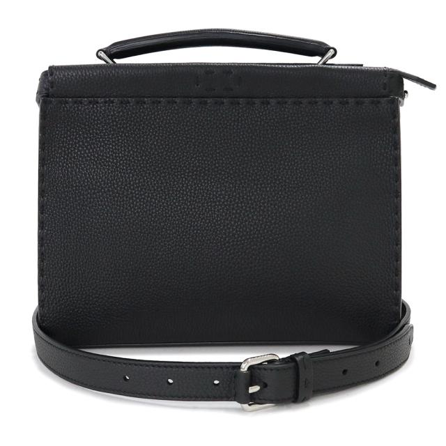 （未使用　展示品）フェンディ FENDI セレリア ピーカブー フィット ミニ 2way ショルダー ハンドバッグ 斜め掛け ローマンレザー NERO ネロ ブラック 黒 シルバー金具 7VA422の通販は