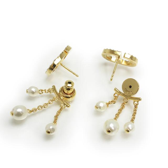 Diorゴールド Petit CD スタッドピアス クリスタル ピアス(片耳用) Diorゴールド Petit CD スタッドピアス クリスタル ピアス(片耳