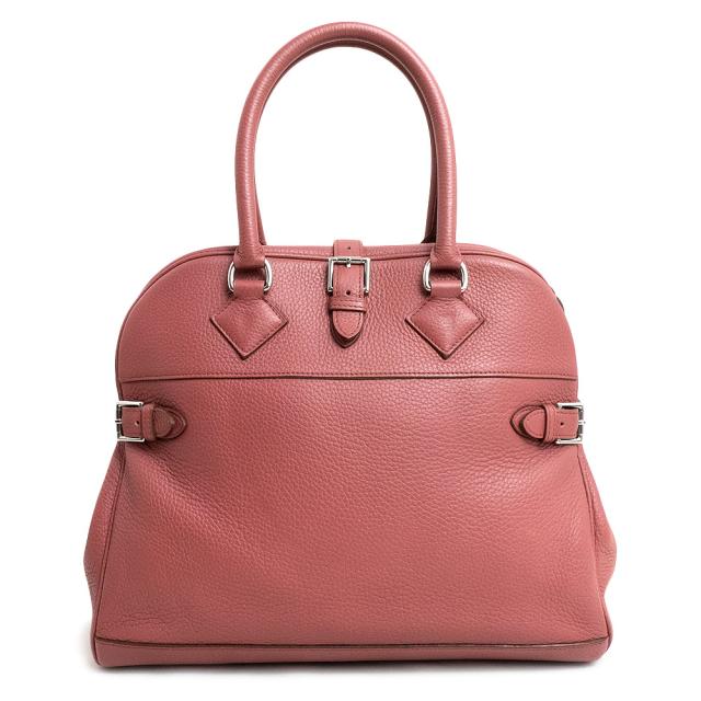 （中古）エルメス HERMES アトラス 35 ボストン ハンドバッグ  トリヨンクレマンス レザー ボア ドゥ ローズ ピンク シルバー金具 □O刻印