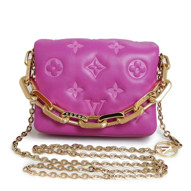 （未使用　展示品）ルイ ヴィトン LOUIS VUITTON クッサン ベルトバック チェーン ミニ ショルダー ハンドバッグ ラムスキン レザー オルキデ ピンク ゴールド金具 M81127 箱付