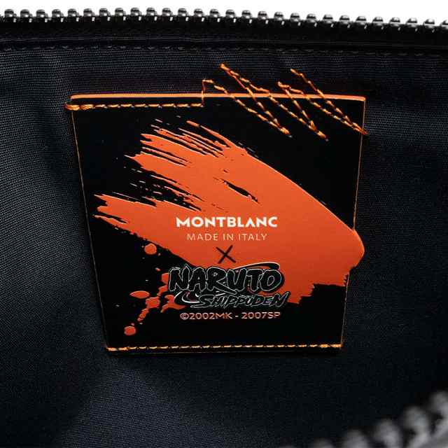 （新品・未使用品）モンブラン MONTBLANC x Naruto ナルト ポーチ セカンド クラッチバッグ プレーンフルグレイン カウハイドレザー ブラ