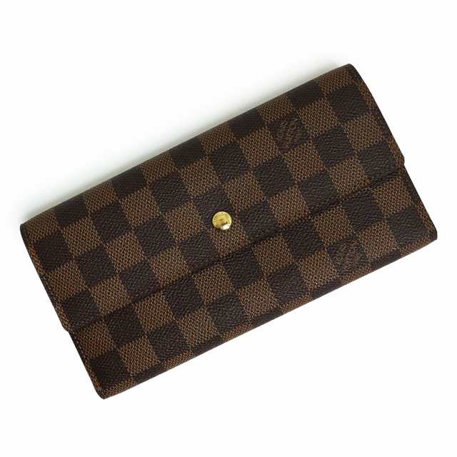 （新品・未使用品）ルイ ヴィトン LOUIS VUITTON ポルトフォイユ インターナショナル 三つ折り財布 ダミエ ブラウン 茶 ゴールド金具 N61