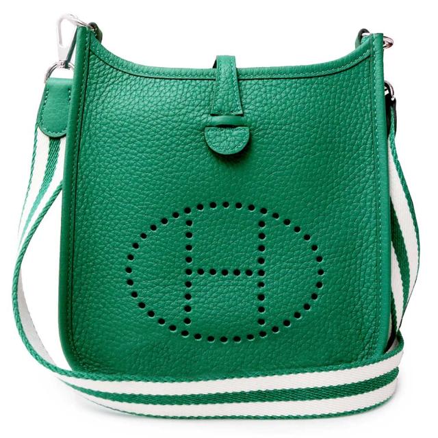 （新品・未使用品）エルメス HERMES エヴリン エブリン TPM アマゾン 16 ショルダーバッグ 斜め掛け トリヨンクレマンス レザー ヴェールヴェルティゴ グリーン 緑 シルバー金具 W刻印 箱付