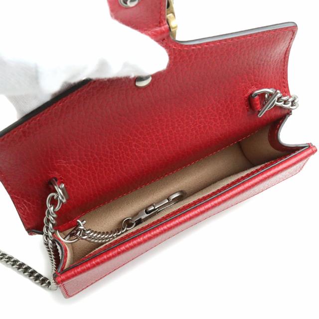 使用わずか グッチ ディオニュソス チェーンショルダーバッグ レッド