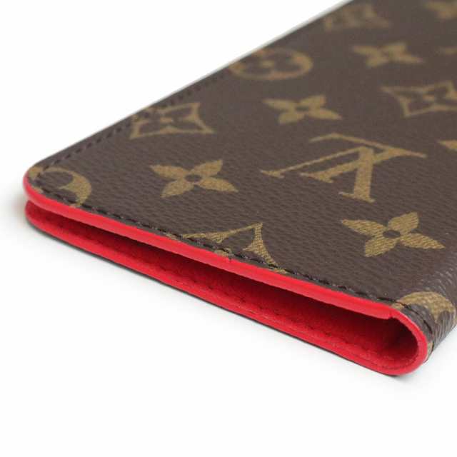 （中古）ルイ ヴィトン LOUIS VUITTON iphone6+ フォリオ 携帯 スマートフォンケース モノグラム ルージュ ブラウン レッド 赤 茶 M61630