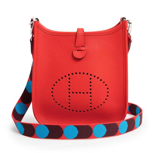 （新品・未使用品）エルメス HERMES エヴリン TPM アマゾン 16 フリッパーボール ショルダーバッグ 斜め掛け トリヨンモーリス ルージュ ドゥ クール レッド 赤 シルバー金具 U刻印 箱付