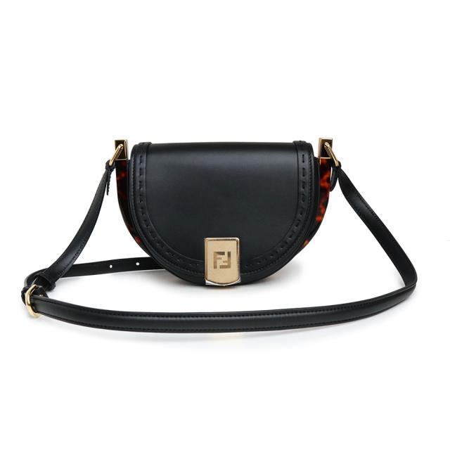 （新品・未使用品）フェンディ FENDI ムーンライト 2WAY ショルダーバッグ 斜め掛け カーフスキン レザー プレキシガラス ブラック 黒 ゴールド金具 8BT346