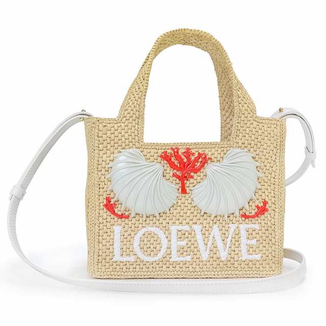 （新品・未使用品）ロエベ LOEWE フォント トート ミニ マルハ マリョ コラボ 2way ショルダー ハンドバッグ 斜め掛け ラフィア カーフス