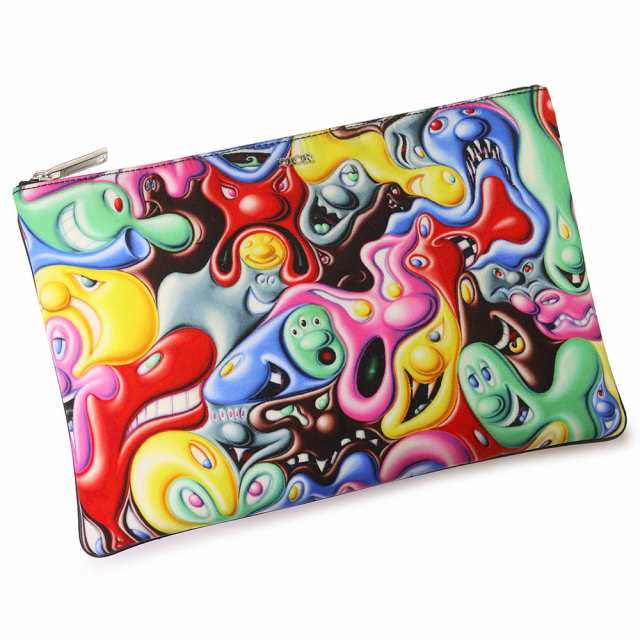 （新品・未使用品）ディオール Dior ケニー シャーフ KENNY SCHARF コラボ グラフィックプリント セカンド クラッチバッグ ポーチ ナイ