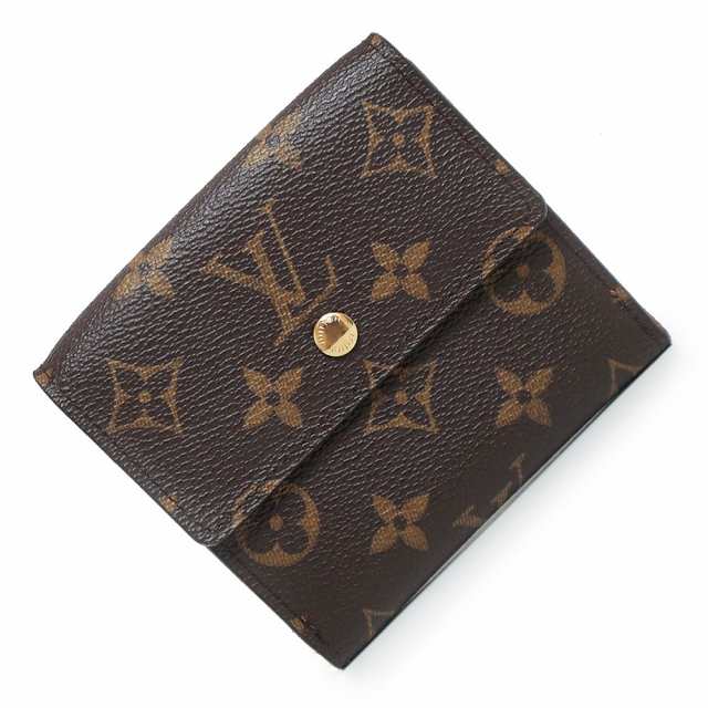 （未使用保管品）ルイ ヴィトン LOUIS VUITTON ポルト モネ ビエ カルト クレディ Wホック 二つ折り財布 モノグラム ブラウン 茶 ゴール