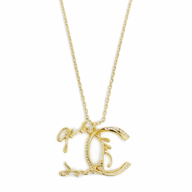 （新品・未使用品）シャネル CHANEL ココマーク ガブリエル ロゴ ラインストーン ペンダント ネックレス ゴールド ABD607 箱付の通販は