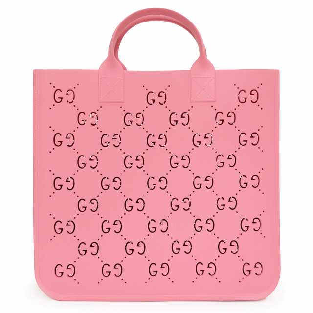 （未使用　展示品）グッチ GUCCI チルドレンズ GG トート ハンドバッグ パンチングロゴ ラバー ピンク 679365