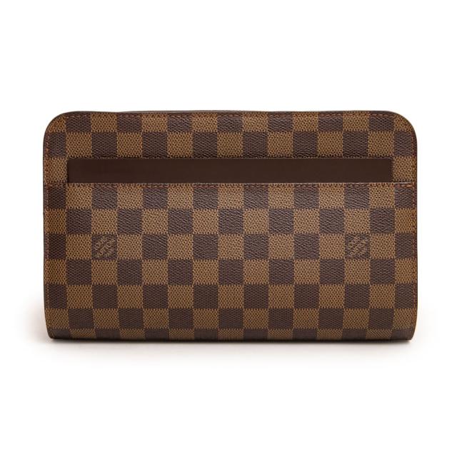 （未使用　展示品）ルイ ヴィトン LOUIS VUITTON サンルイ クラッチ セカンドバッグ ダミエ レザー ブラウン 茶 ゴールド金具 N51993