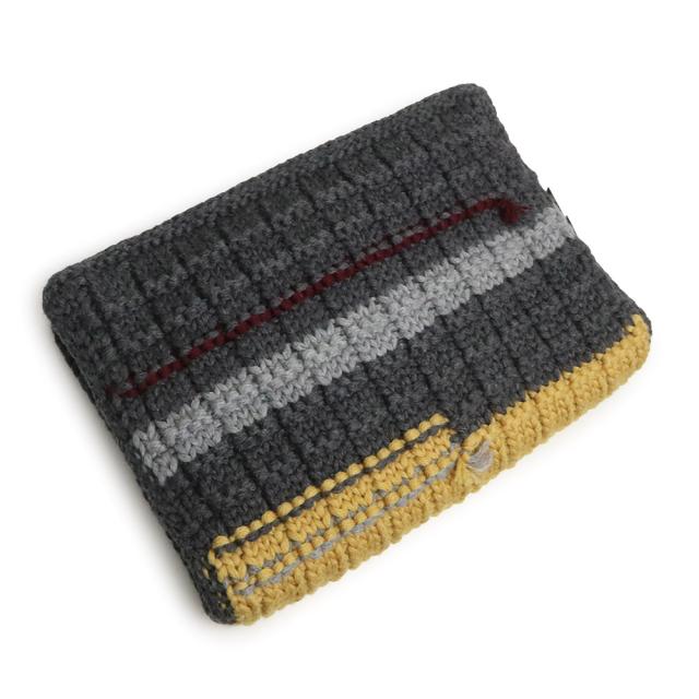 （未当てはめる 見せびらかす品）プラダ PRADA 編み物 下げ翼 2WAY クラッチペダル チェーン店 ショルダーバッグ 曲がった掛け TESSUTO ナイロン maglia ARDESIA アルデシア 薄墨色 ボルドーワイン 黄色 ゴールド金具 1BF061