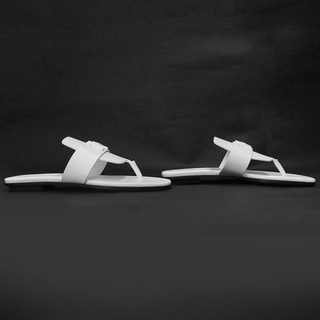 （新品・未使用品）エルメス HERMES ギャラリー サンダル 靴 #35.5 22.5cm カーフスキン レザー ホワイト 白 ホワイト金具 箱付