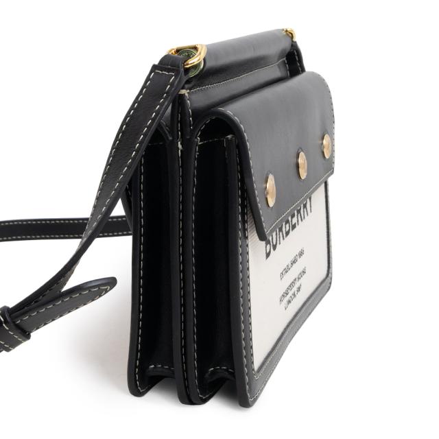 (新品・未使用品)バーバリー BURBERRY ホースフェリープリント ショルダーバッグ 斜め掛け レザー キャンバス ブラック ナチュラル 黒 白 ゴールド金具 8031901 (新品・未使用品)バーバリー BURBERRY ホースフェリープリント ショルダーバッグ 斜め掛け レザー キャンバス ブラック ナチュラル 黒 白 ゴールド金具 8031901