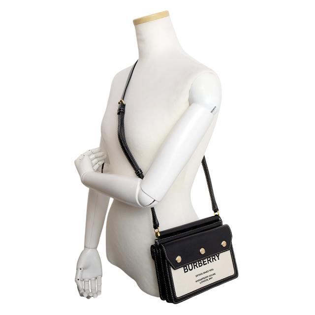(新品・未使用品)バーバリー BURBERRY ホースフェリープリント ショルダーバッグ 斜め掛け レザー キャンバス ブラック ナチュラル 黒 白 ゴールド金具 8031901 (新品・未使用品)バーバリー BURBERRY ホースフェリープリント ショルダーバッグ 斜め掛け レザー キャンバス ブラック ナチュラル 黒 白 ゴールド金具 8031901
