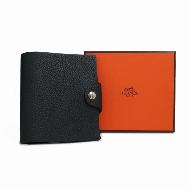 （新品・未使用品）エルメス HERMES ユリス ミニ アジェンダ ノート 手帳カバー トゴ レザー ノワール ブラック 黒 シルバー金具 Y刻印 箱付