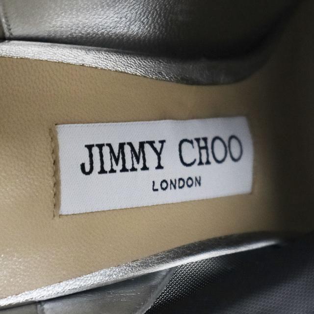 （未使用　展示品）ジミーチュウ JIMMY CHOO プレキシヒール アンクルブーツ シューズ 靴 #36.5 23.5cm ナッパレザー メッシュ シルバー ブラック 黒 シルバー金具 SIOUX
