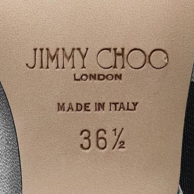 （未使用　展示品）ジミーチュウ JIMMY CHOO プレキシヒール アンクルブーツ シューズ 靴 #36.5 23.5cm ナッパレザー メッシュ シルバー ブラック 黒 シルバー金具 SIOUX