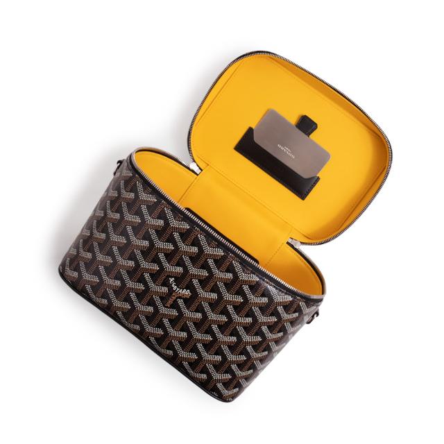 （新品・未使用品）ゴヤール GOYARD ミューズ ヴァニティケース バニティ ショルダーバッグ 斜め掛け ゴヤールディンキャンバス セルヴォンカーフスキン レザー ブラック 黒 シルバー金具 MUSEVAPMLTY01CL01P