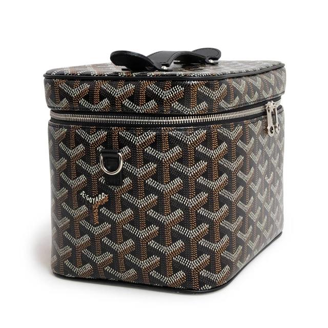 （新品・未使用品）ゴヤール GOYARD ミューズ ヴァニティケース バニティ ショルダーバッグ 斜め掛け ゴヤールディンキャンバス セルヴォンカーフスキン レザー ブラック 黒 シルバー金具 MUSEVAPMLTY01CL01P
