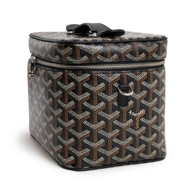 （新品・未使用品）ゴヤール GOYARD ミューズ ヴァニティケース バニティ ショルダーバッグ 斜め掛け ゴヤールディンキャンバス セルヴォンカーフスキン レザー ブラック 黒 シルバー金具 MUSEVAPMLTY01CL01P