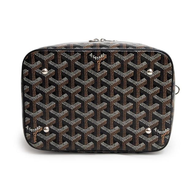 （新品・未使用品）ゴヤール GOYARD ミューズ ヴァニティケース バニティ ショルダーバッグ 斜め掛け ゴヤールディンキャンバス セルヴォンカーフスキン レザー ブラック 黒 シルバー金具 MUSEVAPMLTY01CL01P