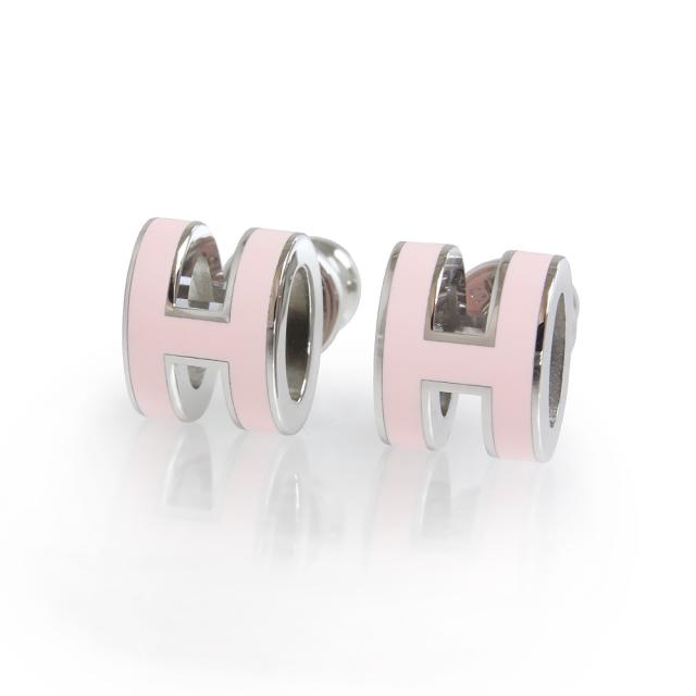 激安✨エルメス　ポップアッシュH ピアス　ピンク　シルバー　HERMES HERMES エルメス ポップアッシュピアス ピンク シルバー 激安