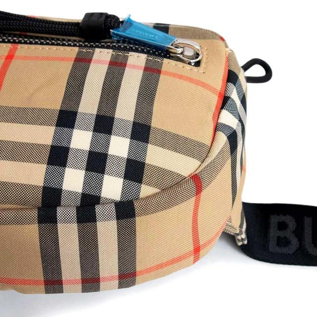 （未使用　展示品）バーバリー BURBERRY キャノン バムバッグ ショルダー ボディバッグ ウエストポーチ 斜め掛け コットン ポリエステル アーカイブベージュ ブラック シルバー金具 8014420_9