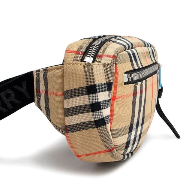 （未使用　展示品）バーバリー BURBERRY キャノン バムバッグ ショルダー ボディバッグ ウエストポーチ 斜め掛け コットン ポリエステル アーカイブベージュ ブラック シルバー金具 8014420_3